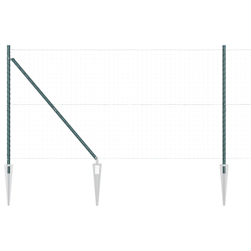 Posturi de gard cu vârf 26 buc Ø32 mm 140 cm Oțel galvanizat - 3 | YEO