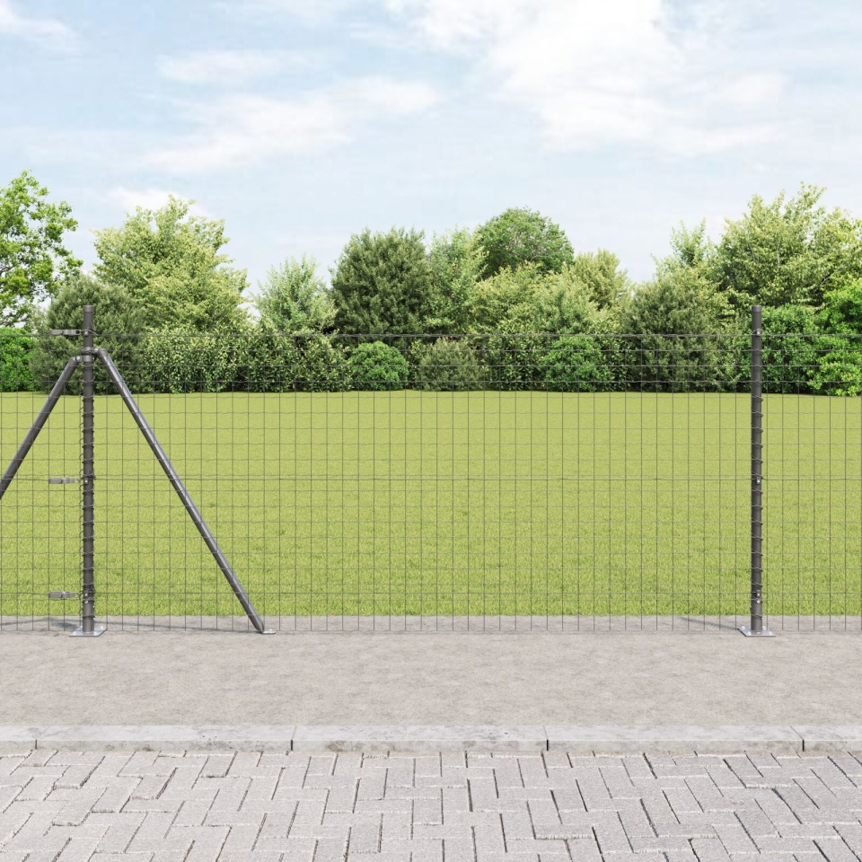 Posturi de gard Set de 26 Gri Beton 3.2 x 3.2 x 90 cm Durabil