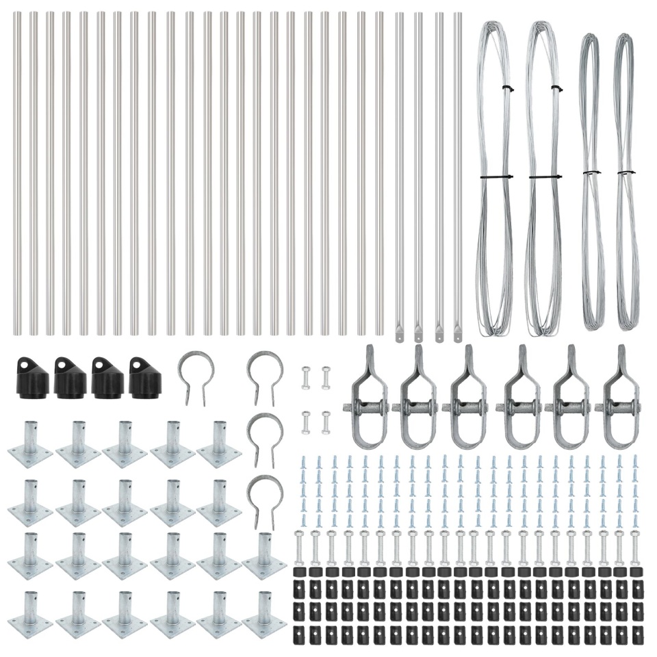 Posturi pentru garduri Set de 26 Oțel galvanizat 3.2 x 3.2 x 90 cm - 3 | YEO