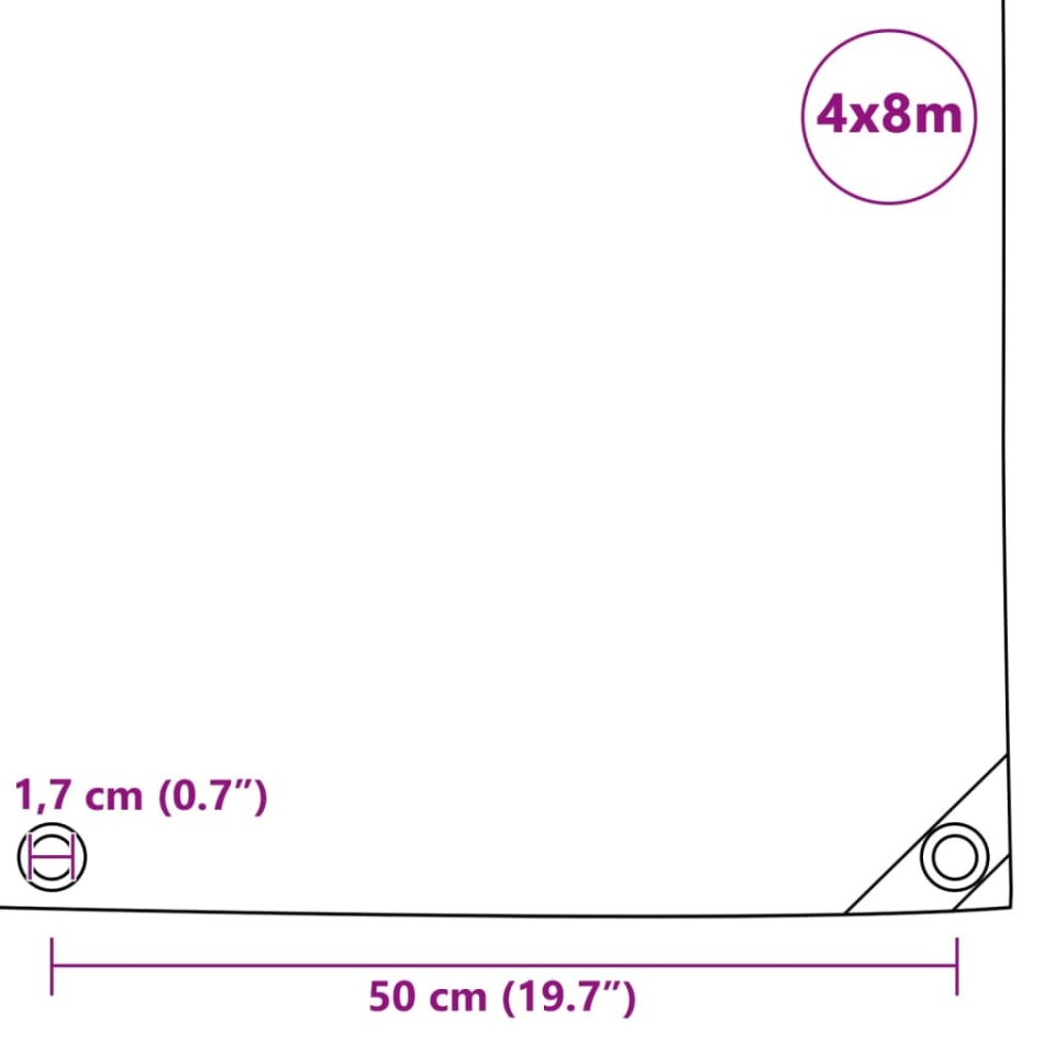 Prelată 650 g/m² 4 x 8 m Albastru - 4 | YEO