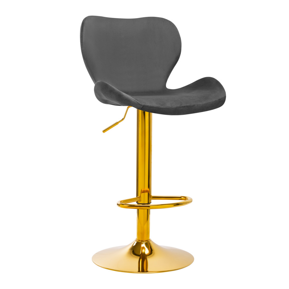 Scaun de bar QS-B15 velvet gri