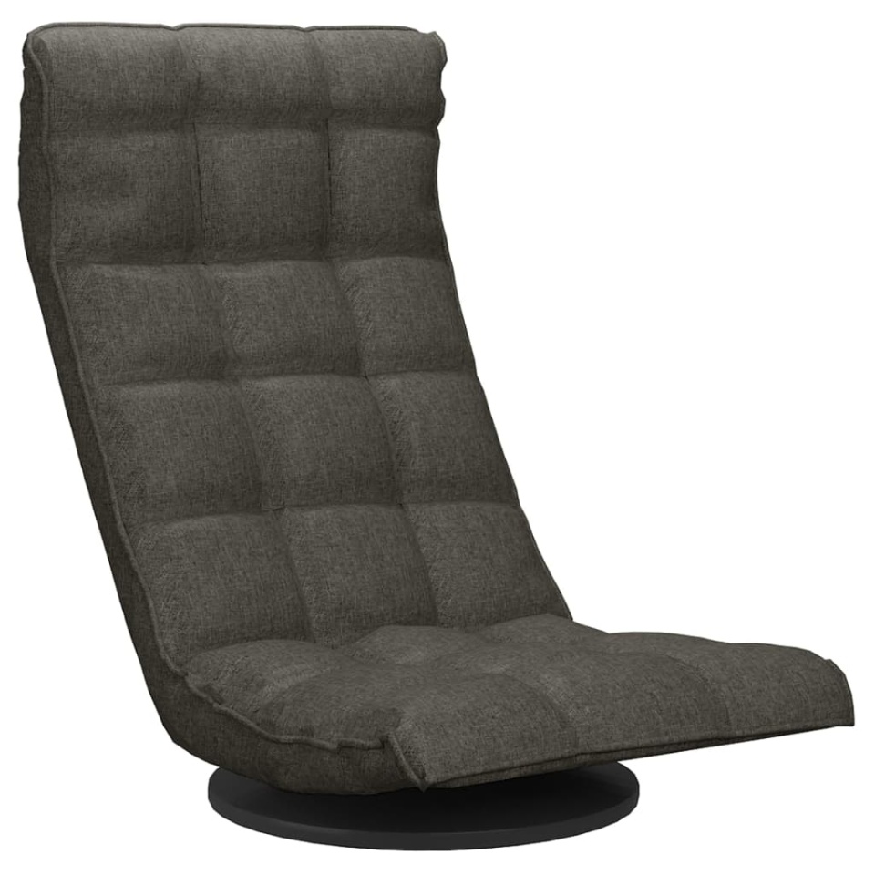 Scaun de podea pivotant, gri închis, material textil - 1 | YEO