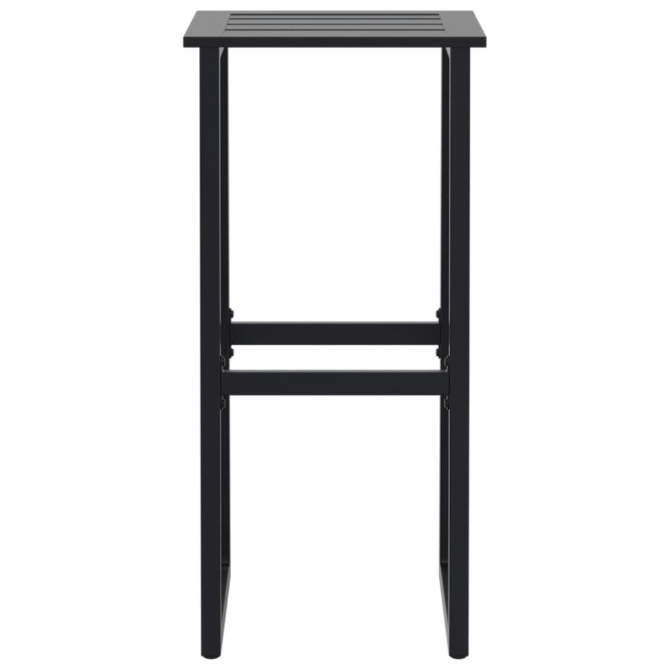 Scaune bar 4 buc. negru 38x38x80 cm oțel vopsit electrostatic