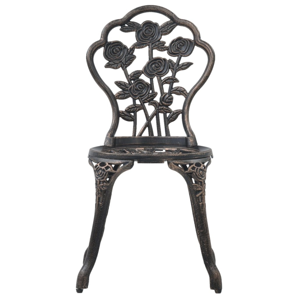 Scaune de bistro, 2 buc., bronz, aluminiu turnat - 2 | YEO