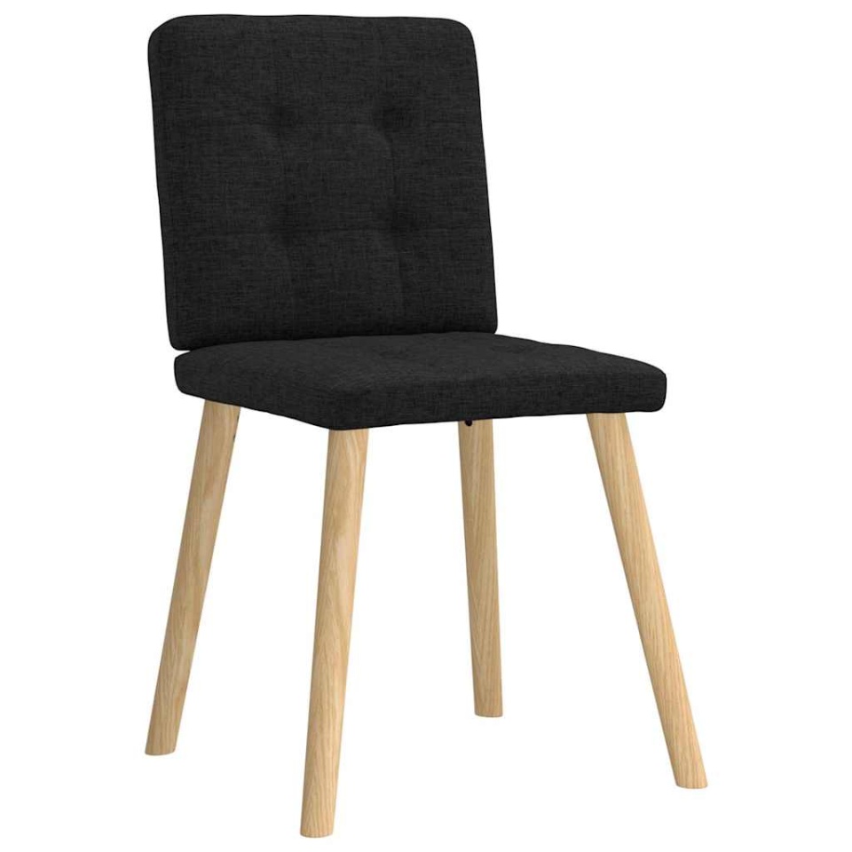 Scaune de bucătărie, 2 buc. negru, textil - 2 | YEO