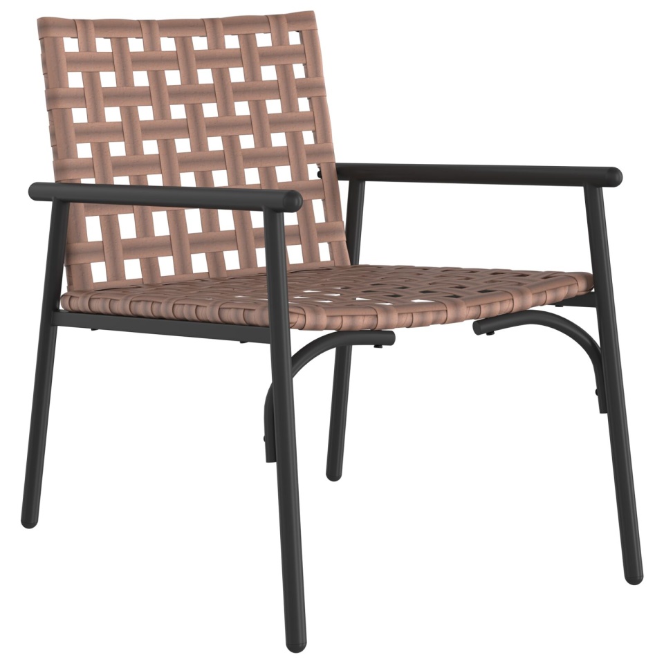 Scaune de grădină 2 buc Negru 79x56x73,5 cm Ratan Polimeric - 3 | YEO