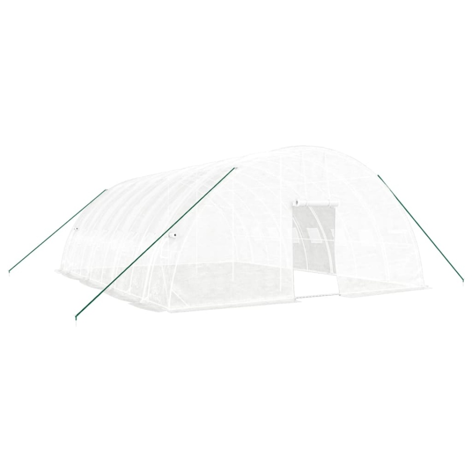 Seră cu cadru din oțel, alb, 48 m², 8x6x2,85 m - 1 | YEO