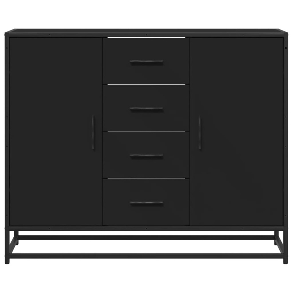 Servantă, negru, 92x35x76 cm, lemn prelucrat - 3 | YEO