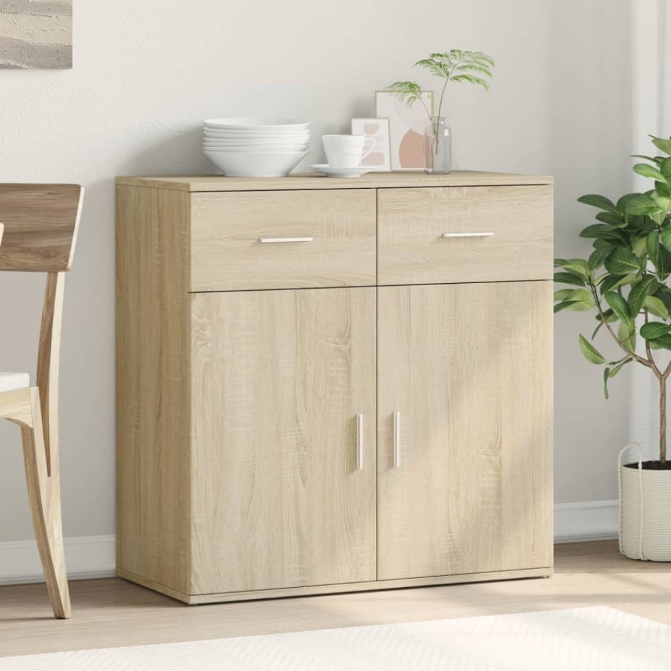 Servantă, stejar sonoma, 79x38x80 cm, lemn prelucrat - 2 | YEO