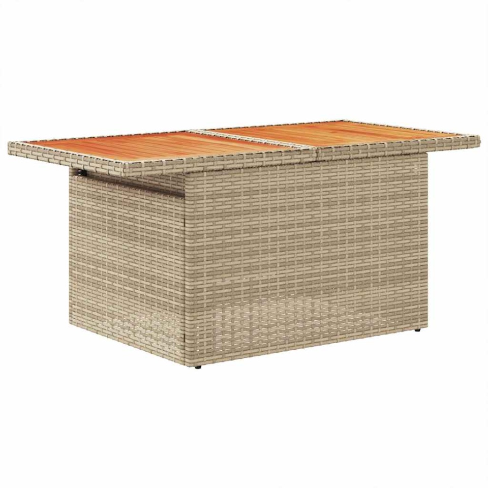 Set canapele de grădină, 9 piese, cu perne, bej, poliratan - 3 | YEO