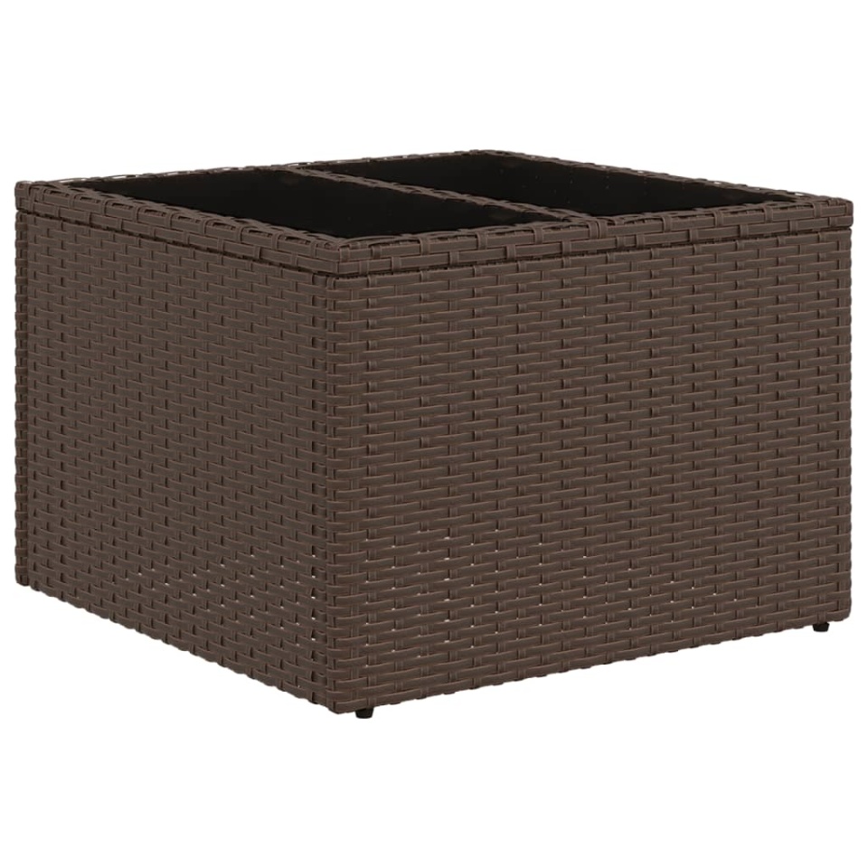 Set canapele de grădină cu perne, 10 piese, maro, poliratan - 2 | YEO
