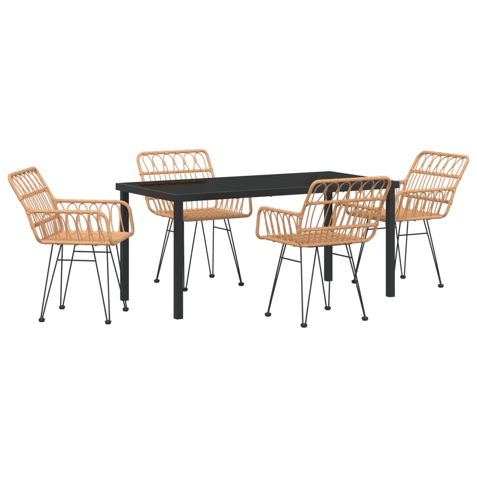 Set de dining garden 5 piese din rășină polipropilenică - 1 | YEO