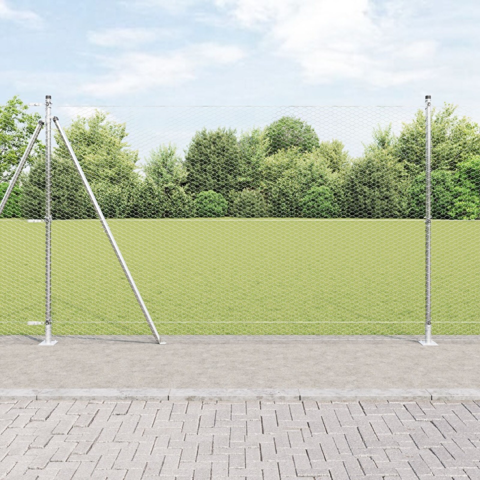 Set de Gard Set de 2 Oțel galvanizat 25 x 1.5 m Rezistent