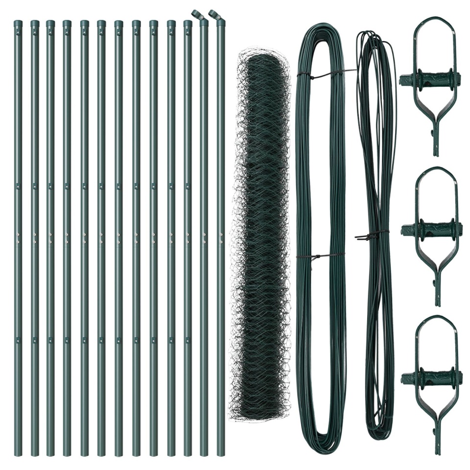 Set de Împrejmuire Set de 2 Verde Metal 25 x 1.2 m Durabil - 1 | YEO