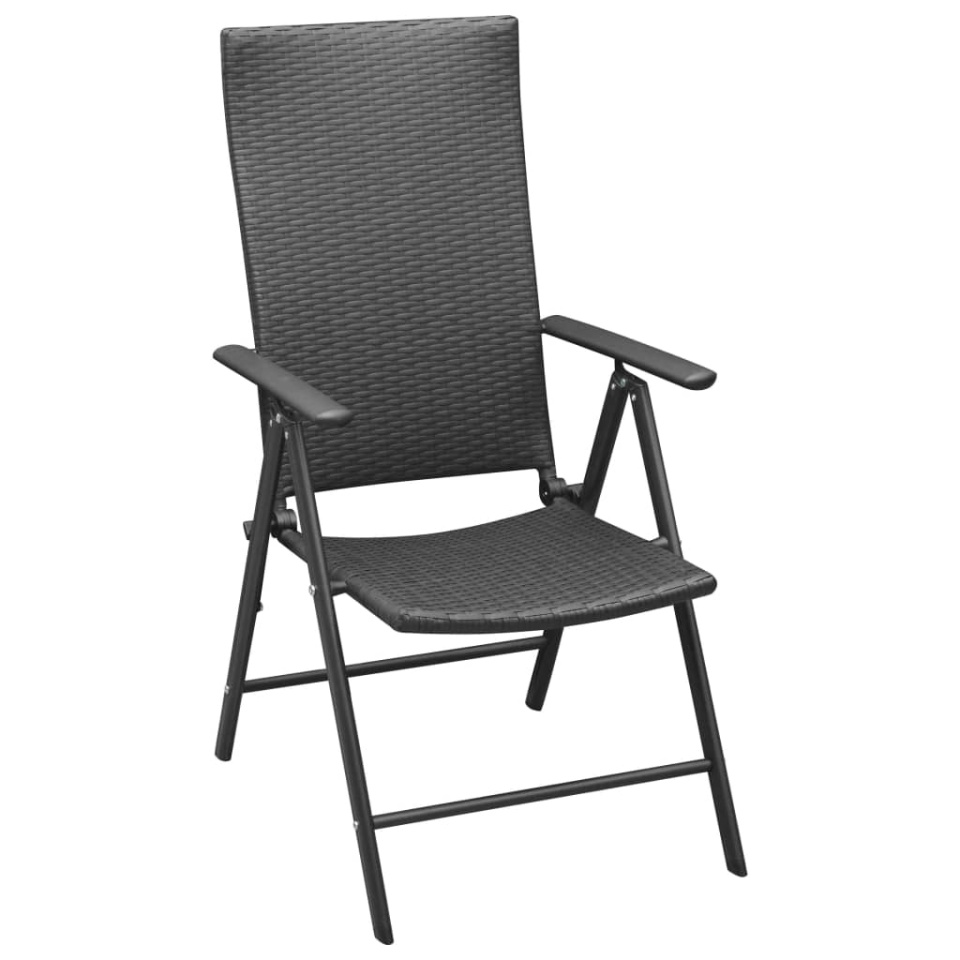 Set de masă pentru grădină, 5 piese, negru - 3 | YEO