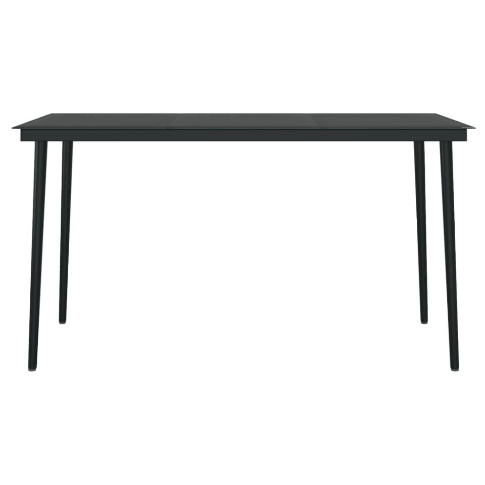 Set de servit masa pentru grădină, 5 piese, negru - 3 | YEO