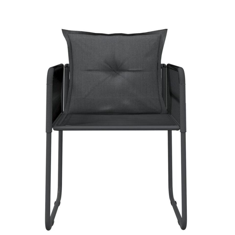 Set de servit masa pentru grădină, 7 piese, negru - 4 | YEO