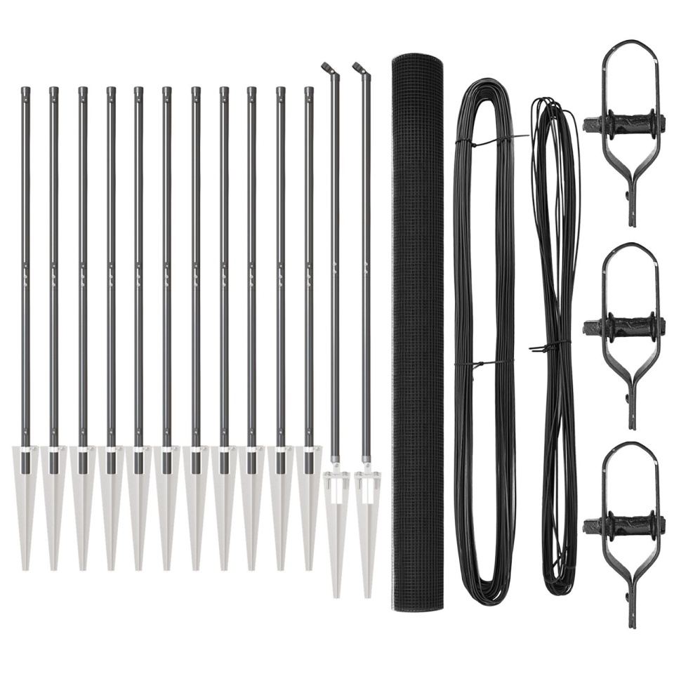 Set de Stâlpi de Gard Set de 2 Gri Oțel 25 x 1.5 m Durabil - 1 | YEO