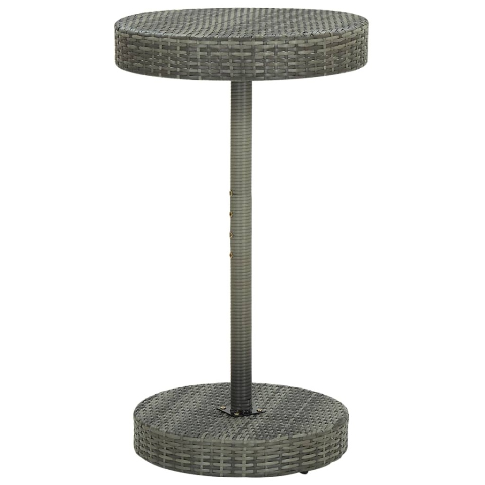 Set mobilier bar de grădină, cu perne, 3 piese, gri, poliratan - 2 | YEO