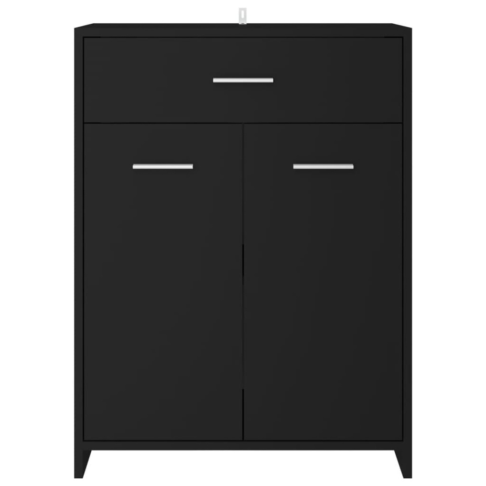 Set mobilier de baie, 4 piese, negru - 4 | YEO