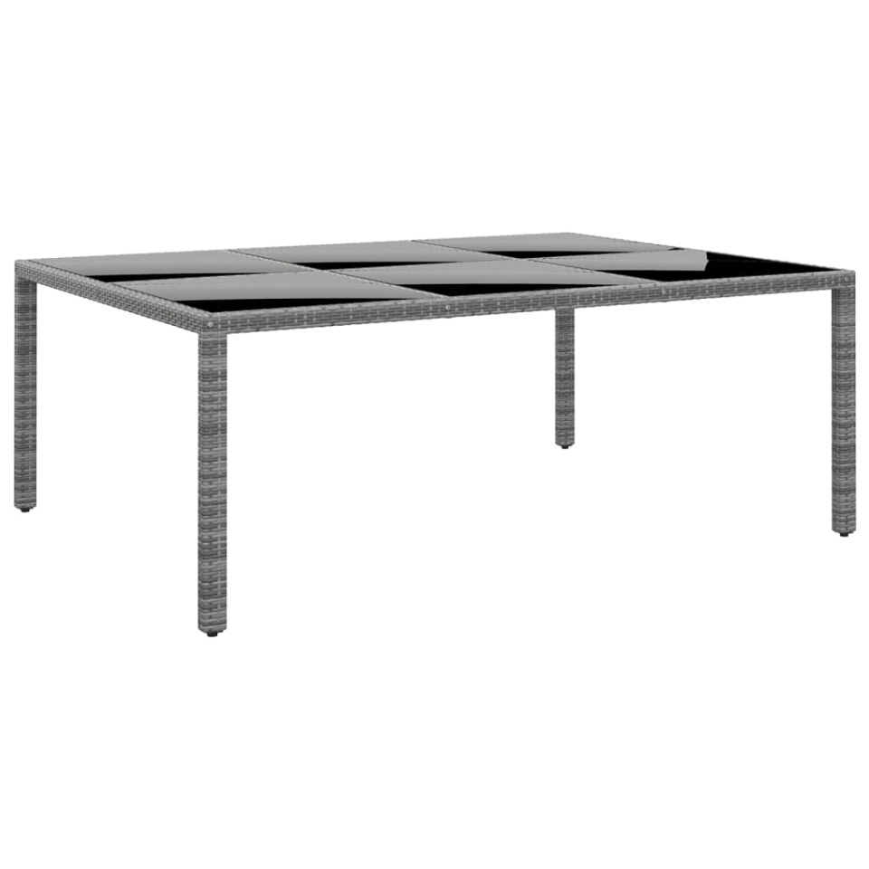 Set mobilier de grădină, 11 piese, gri, poliratan - 4 | YEO