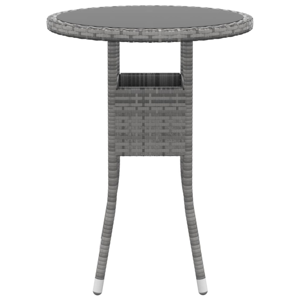 Set mobilier de grădină, 3 piese, gri, poliratan - 3 | YEO