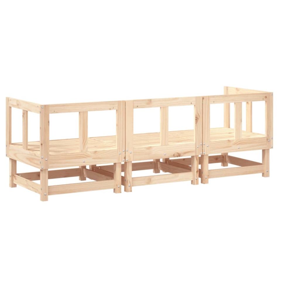 Set mobilier de grădină, 3 piese, lemn masiv de pin - 2 | YEO