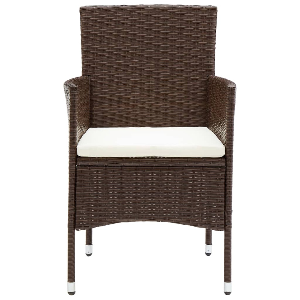 Set mobilier de grădină, 3 piese, maro, poliratan - 3 | YEO