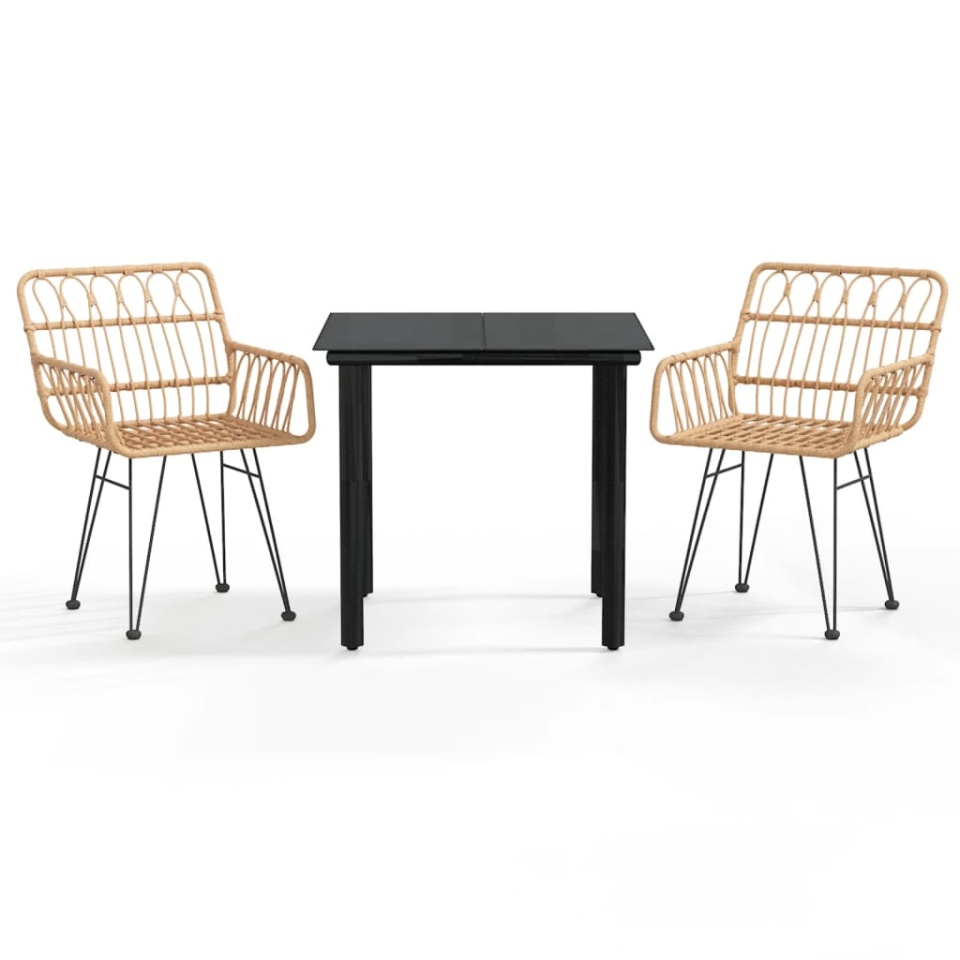 Set mobilier de grădină, 3 piese, poliratan - 1 | YEO