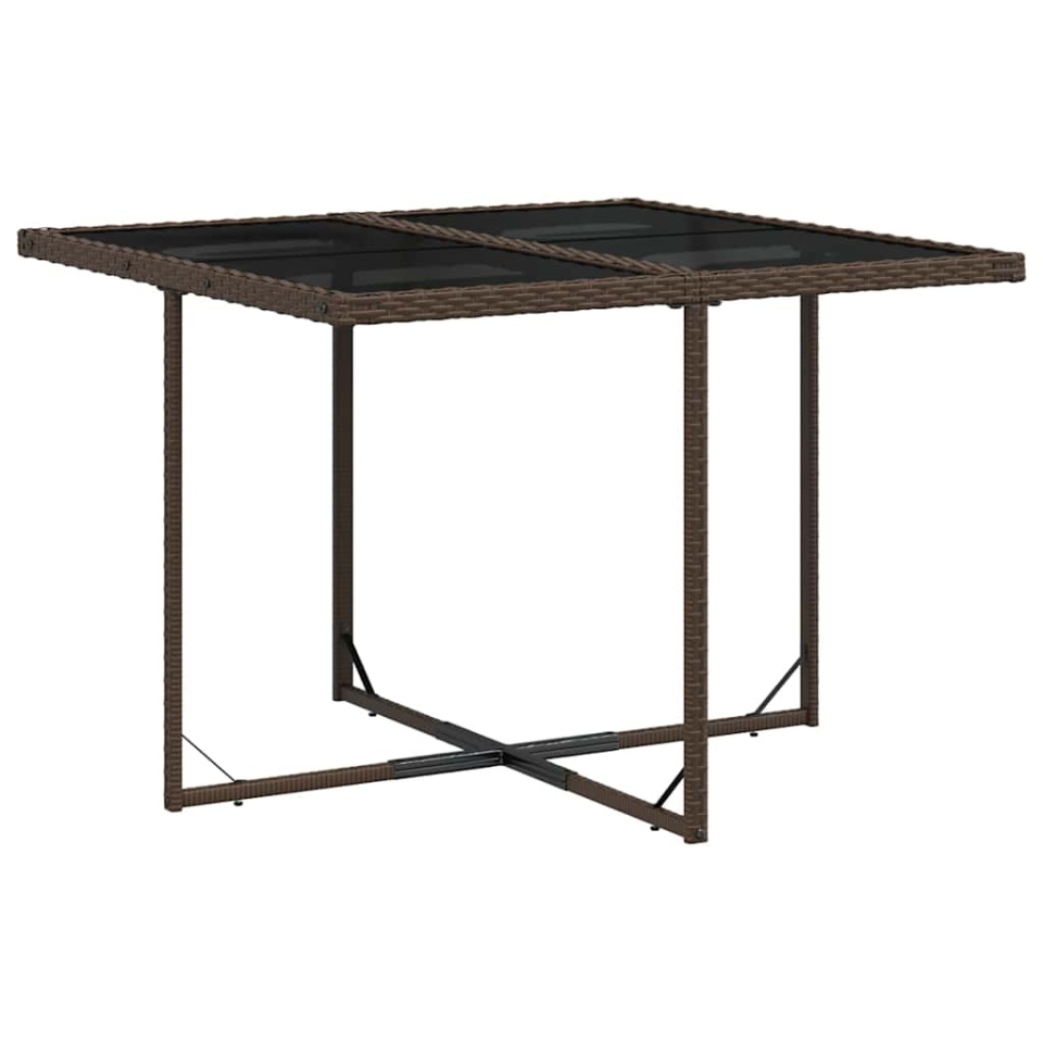 Set mobilier de grădină, 5 piese, cu perne, maro, poliratan - 3 | YEO