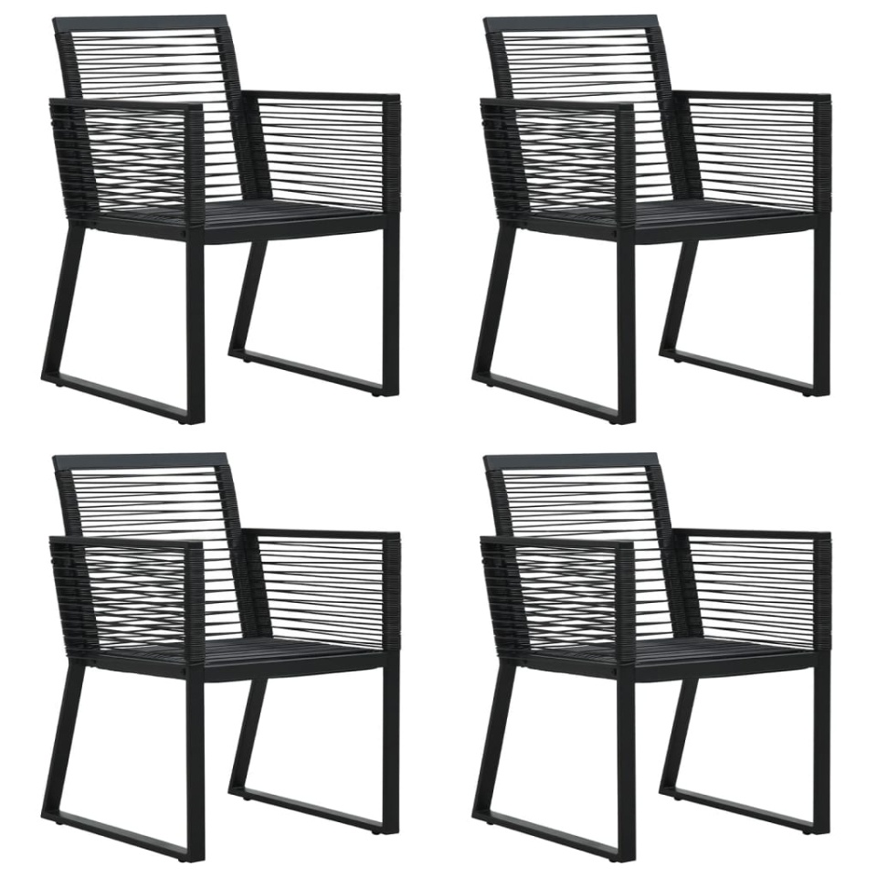 Set mobilier de grădină, 5 piese, negru, ratan PVC - 3 | YEO