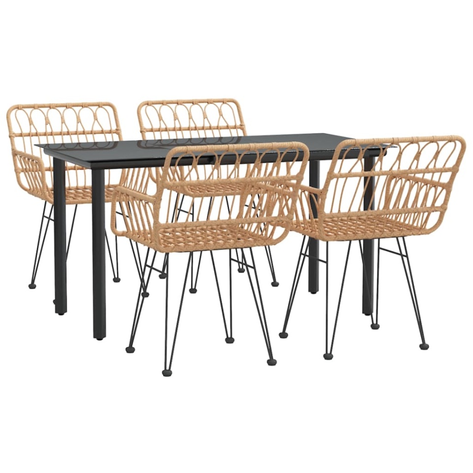 Set mobilier de grădină, 5 piese, poliratan - 2 | YEO