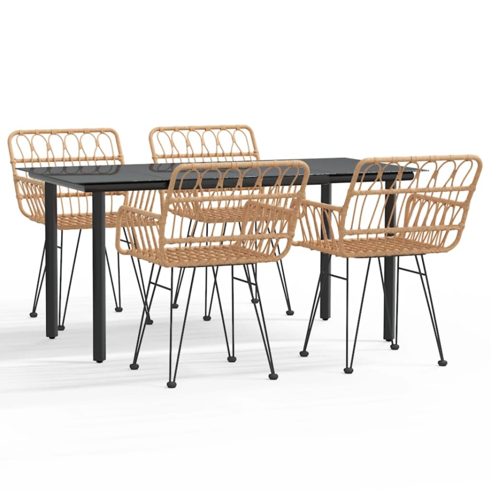 Set mobilier de grădină, 5 piese, poliratan - 1 | YEO