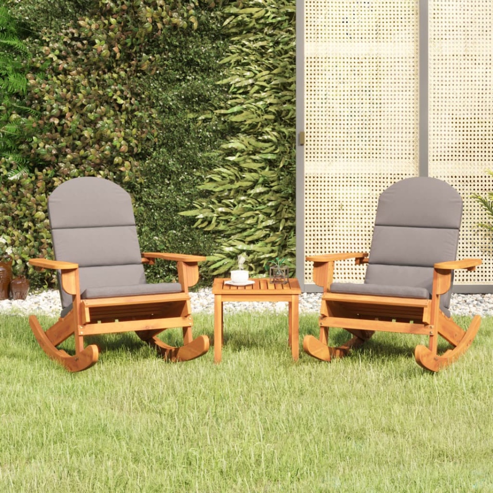 Set mobilier de grădină Adirondack, 3 piese, lemn masiv acacia
