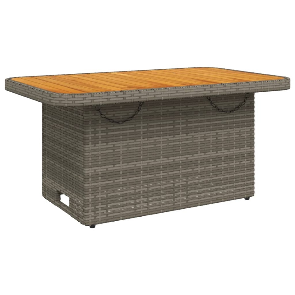 Set mobilier de grădină cu perne, 2 piese, gri, poliratan - 2 | YEO