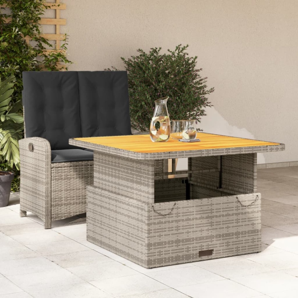 Set mobilier de grădină cu perne, 2 piese, gri, poliratan