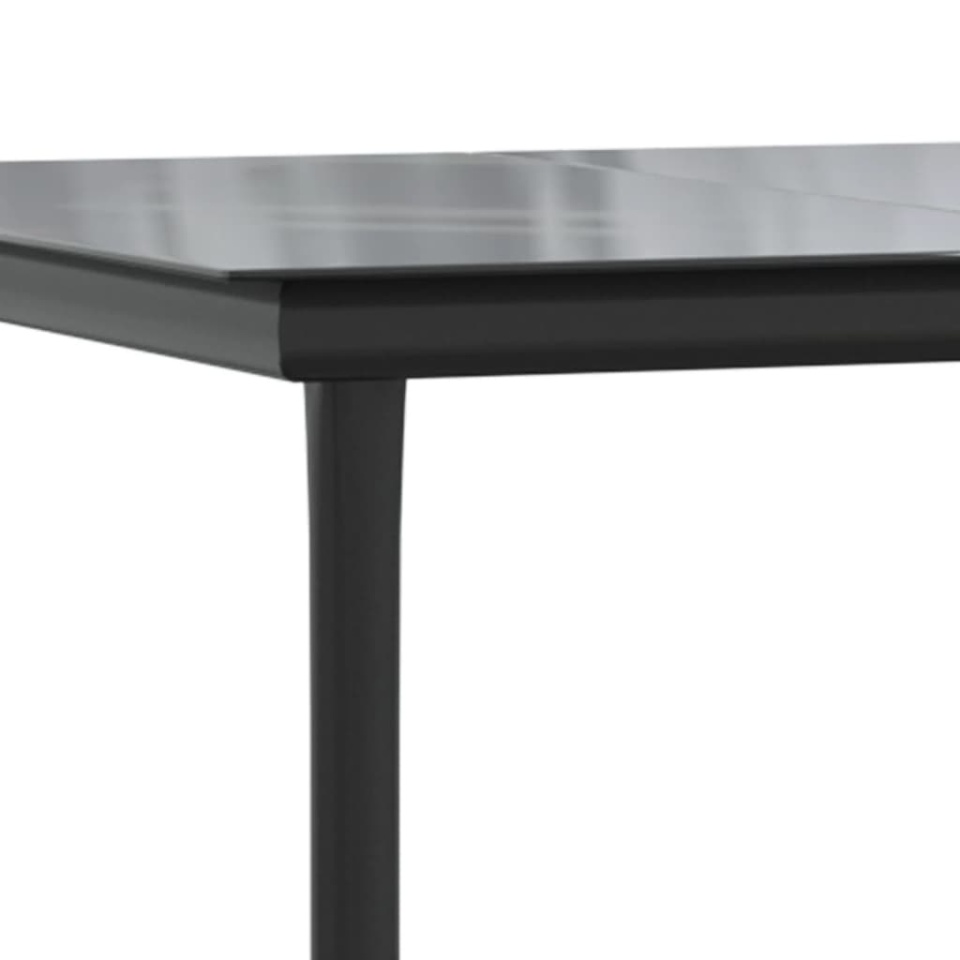 Set mobilier de grădină cu perne, 3 piese, negru, poliratan - 3 | YEO