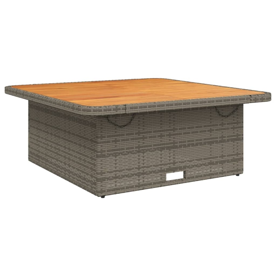 Set mobilier de grădină cu perne, 5 piese, gri, poliratan - 3 | YEO