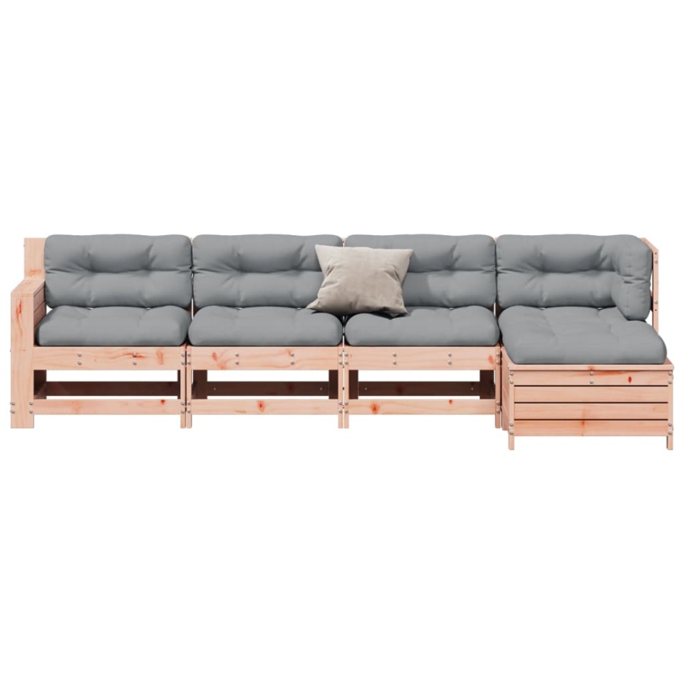 Set mobilier de grădină cu perne, 5 piese, lemn masiv douglas - 2 | YEO