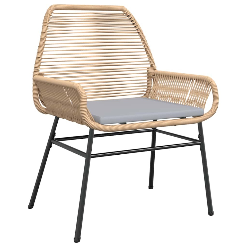 Set mobilier de grădină cu perne 5 piese maro sticlă polirattan - 3 | YEO
