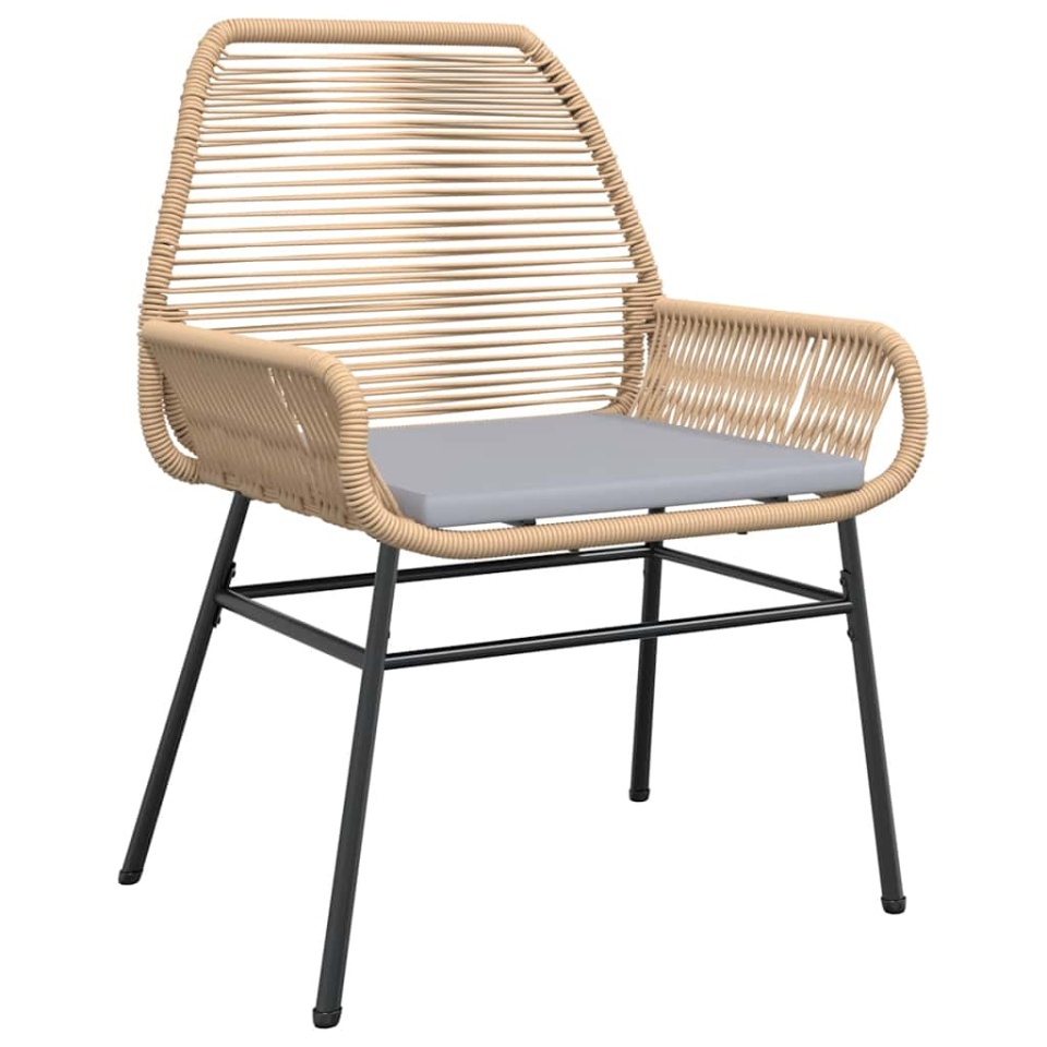 Set mobilier de grădină cu perne 5 piese maro sticlă polirattan - 3 | YEO