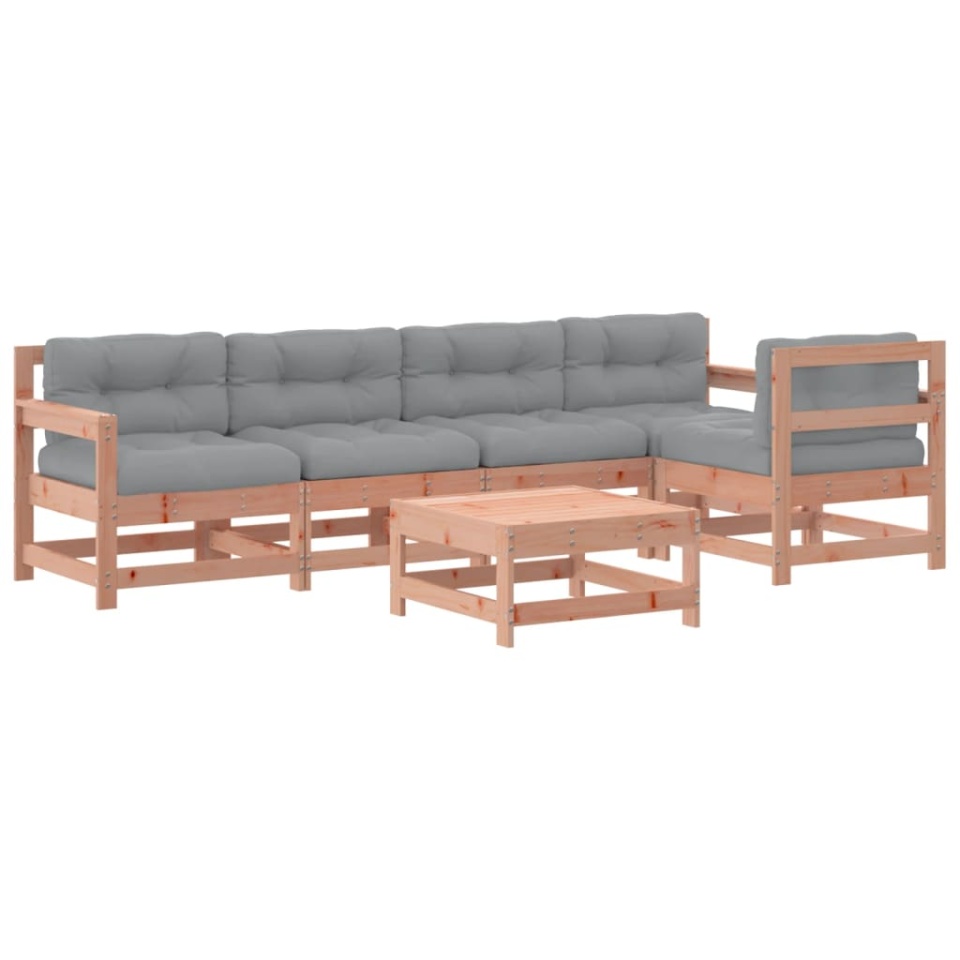 Set mobilier de grădină cu perne, 6 piese, lemn masiv Douglas - 1 | YEO