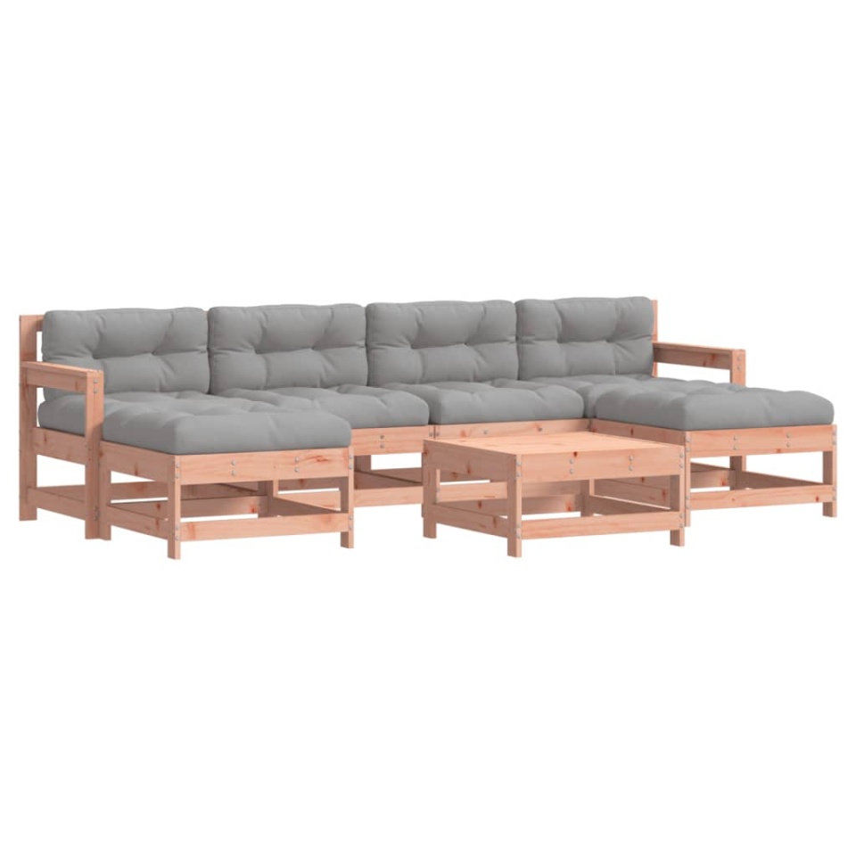 Set mobilier de grădină cu perne, 7 piese, lemn masiv douglas - 1 | YEO