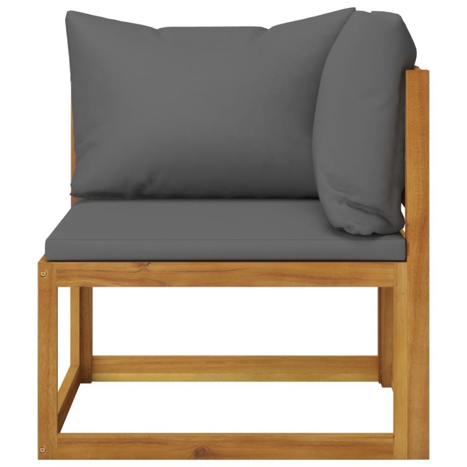 Set mobilier grădină cu perne, 6 piese, lemn masiv acacia - 3 | YEO