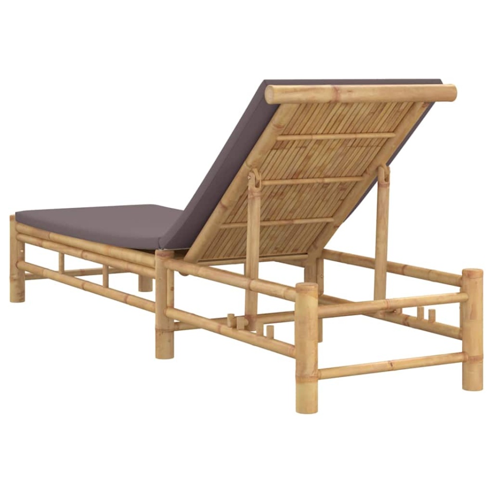 Sezlong cu perne 55x199x30 cm bambus - 4 | YEO
