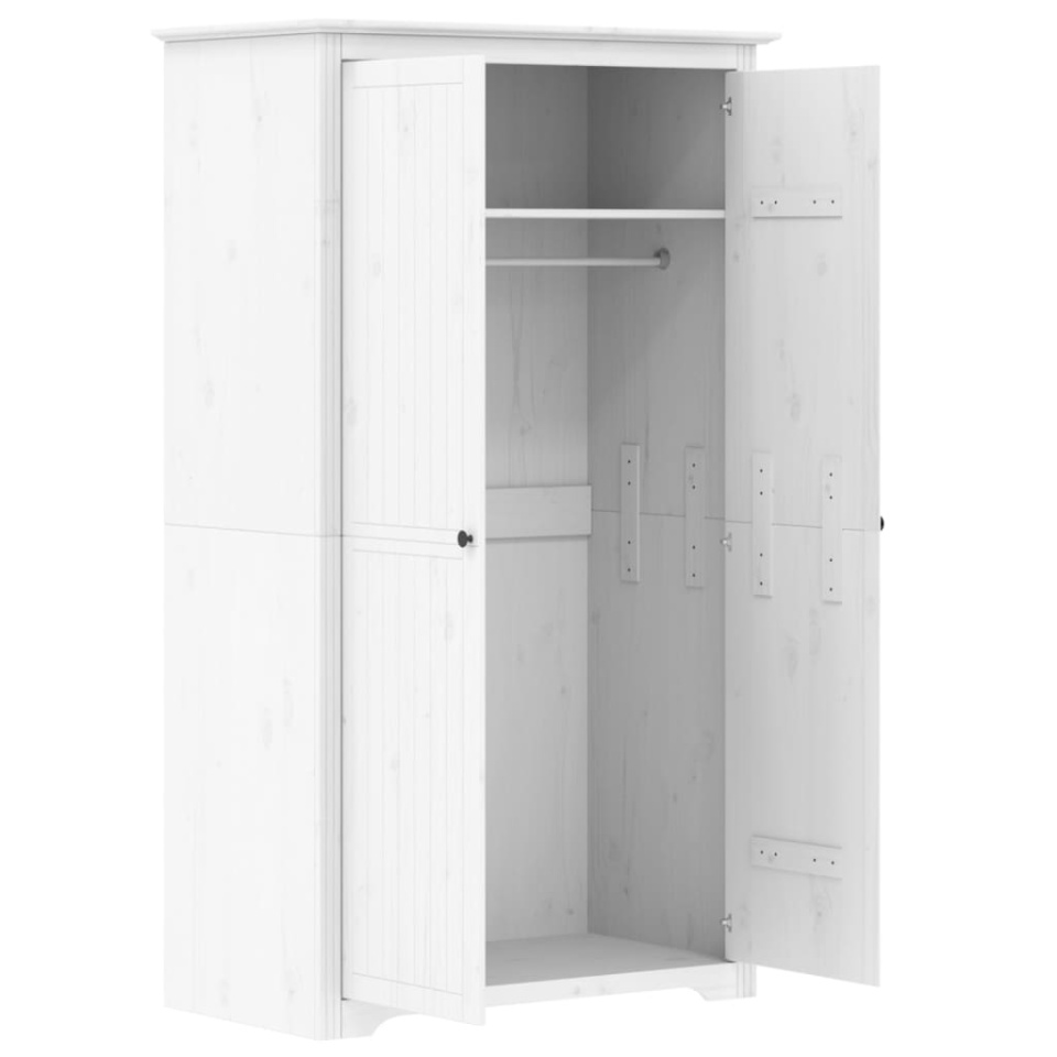 Șifonier BODO, alb, 99x53,5x173 cm, lemn masiv de pin - 3 | YEO