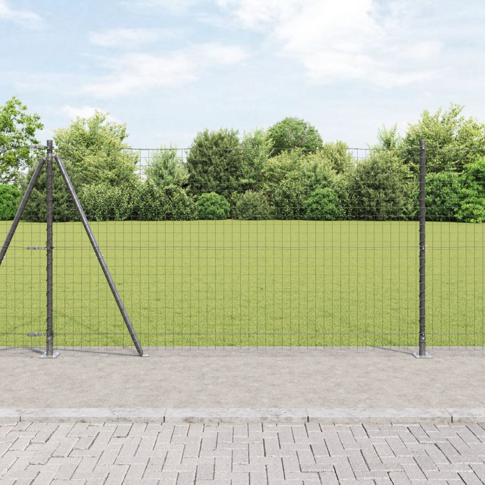 Stâlpi de gard Set de 52 Gri Beton 3.2 x 3.2 x 78.5 cm Durabil