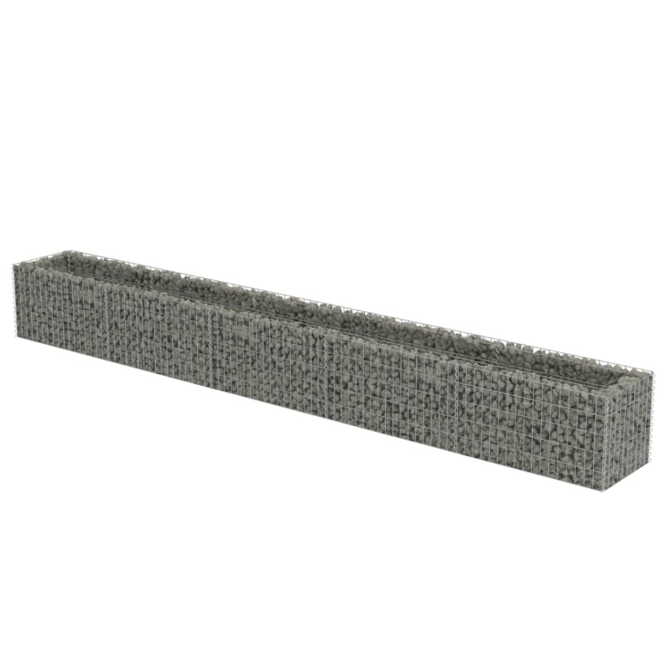 Strat înălțat gabion, 450 x 50 x 50 cm, oțel galvanizat - 1 | YEO
