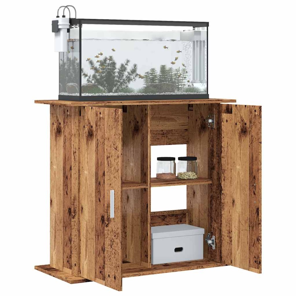 Suport pentru acvariu, lemn vechi, 81x36x73 cm, lemn prelucrat - 2 | YEO