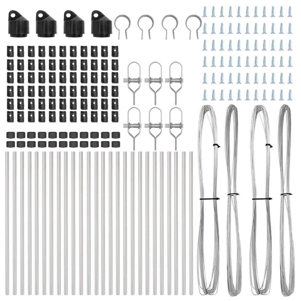 Țevi de gard 26 buc Ø32 mm 80 cm Oțel galvanizat - 2 | YEO